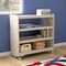 Flash Furniture Bright Beginnings Commercial Grade Space Saving 4 Shelf Wooden Mobile Classroom Storage Cart with Locking Caster Wheels, Kid Friendly Design, Natural MK-KE24114-GG - alternate 8